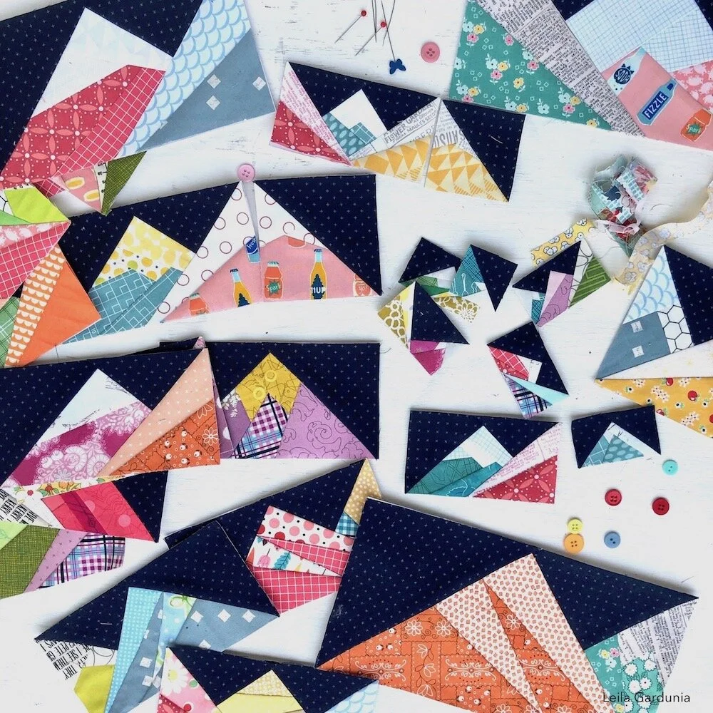 Scrappy Geese Quilt Along Finishes! | Leila Gardunia Quilt Patterns